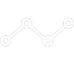 A minimalist line chart icon with four connected points, symbolizing growth or progress.